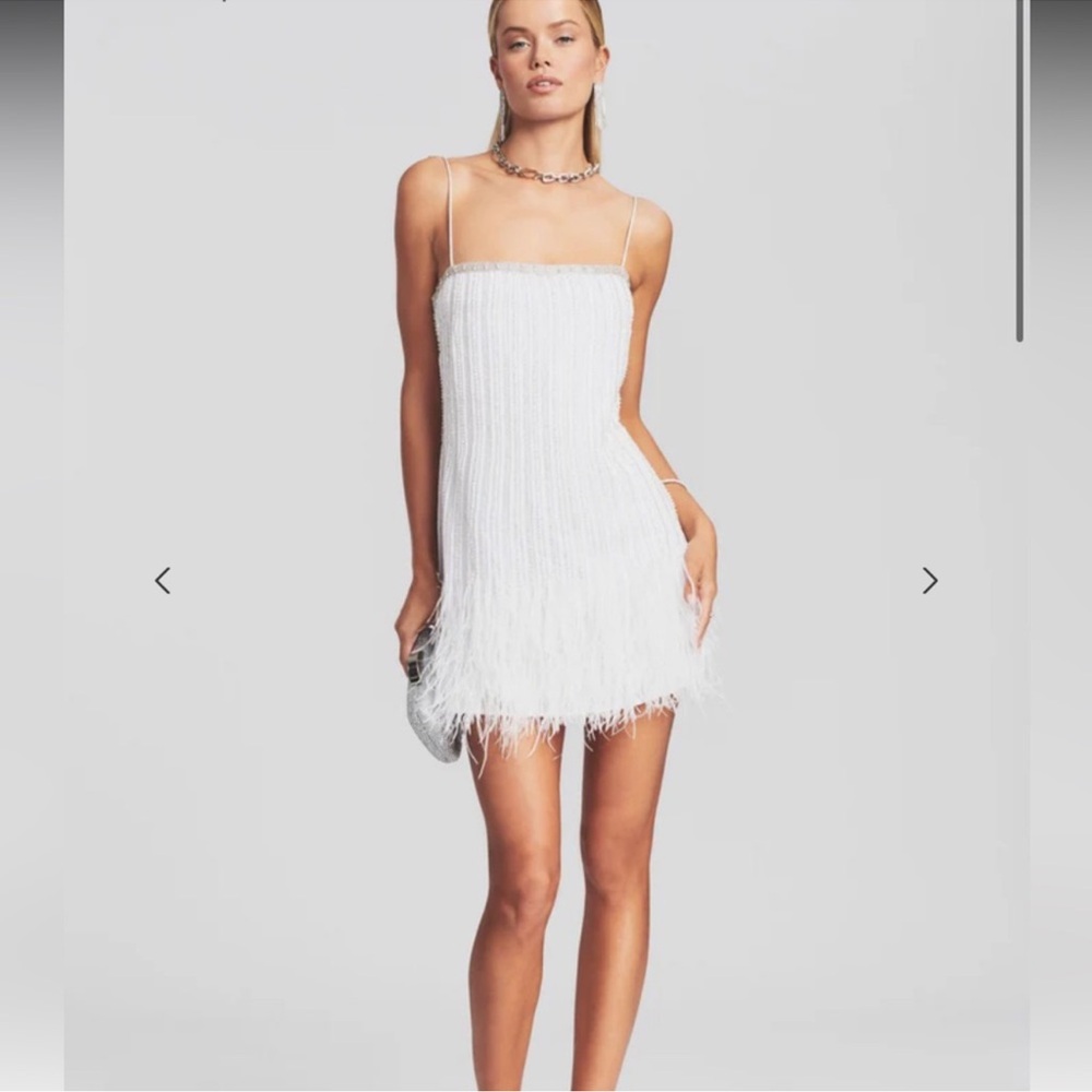 Elegant White Fringe Dress